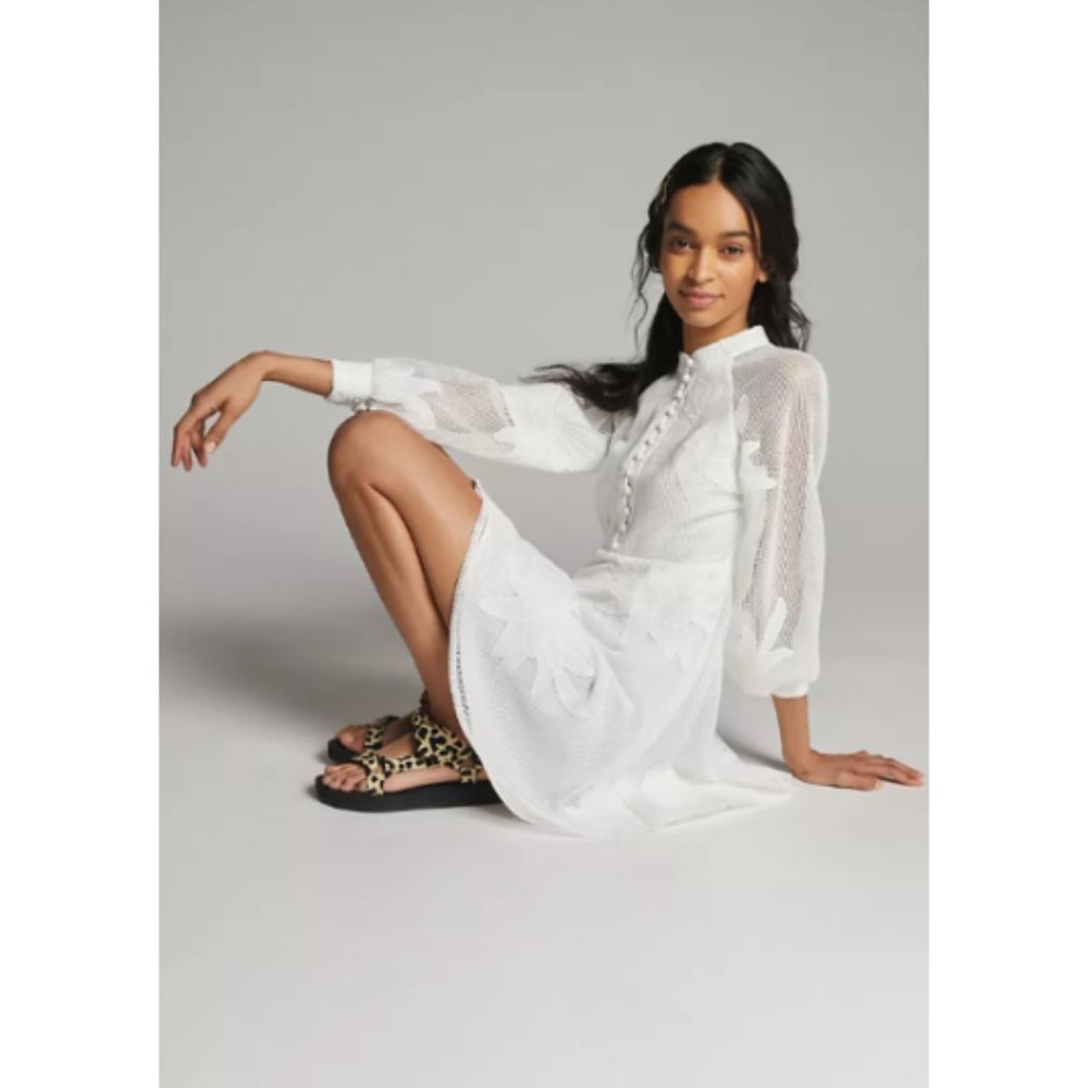 NWT Anthropologie Mare Mare Sabine Embroidered Mini Dress XS - Picture 3 of 16